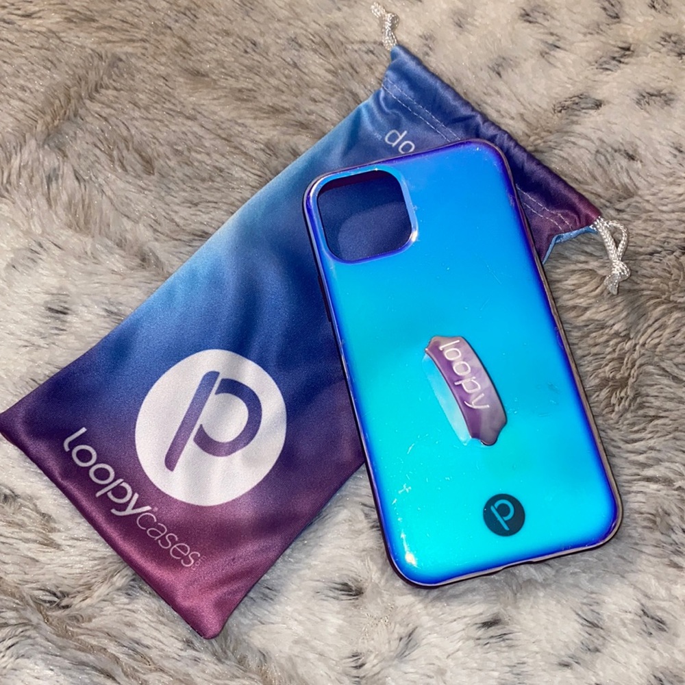 Loopy purple chrome IPhone case
